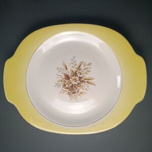 Vintage Cunningham & Pickett Sunglow Hand Decorated Floral Serving Tray Platter